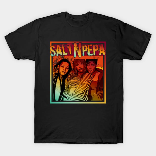 Salt N Pepa || Retro poster T-Shirt by Aloenalone